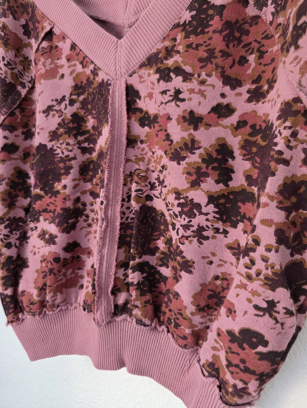 Pilcro by Anthropologie short sleeve sweatshirt top, Size small *FLAW-see Pics - Picture 2 of 12